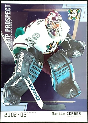 RC Martin Gerber '02-03 BTP Prospect #76 Anaheim Mighty Ducks In The Game NM/M+ - Image 1 of 4