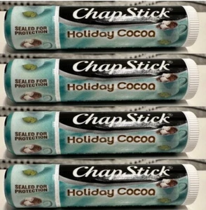 4 Pack ChapStick Holiday Cocoa .15 oz Lip Balm Fresh Sealed Free Shipping - Picture 1 of 1