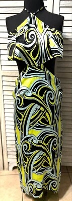 Nuevo con etiquetas Vestido Largo Topshop Talla 2 Amarillo/Negro Fiesta Cóctel Mujer Foto 1 de 4