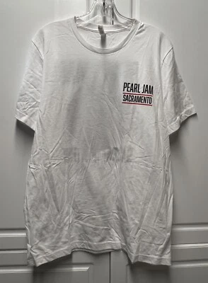 PEARL JAM Sacramento Concert MAY 13 2024 Show White T Shirt - Large - Image 1 of 4