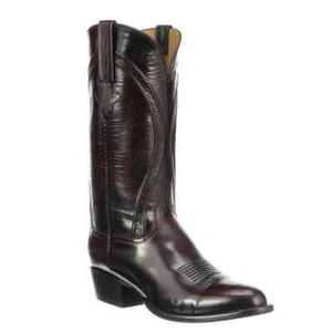 LUCCHESE Classics Gavin Westernstiefel in schwarz Kirsche Größe 8 2E (extra breit) - Bild 1 von 14