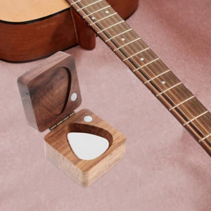 Guitar Pick Box, Guitar Pick Holder, Walnut - Picture 1 of 10