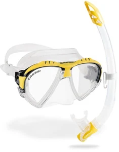 Cressi Matrix Mask and Gamma Snorkel Combo Yellow, Snorkelling, Scuba Diving, - Picture 1 of 4