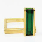 NYJEWEL TRISKO Modernist 14K Yellow Gold Green Tourmaline Ring