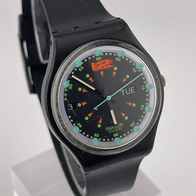 Swatch Quartz Watch Unisex 34mm Case Day Date Quartz Three Hands Analog - Image 1 of 4