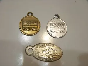 3 Vintage Schlüsselanhänger Anhänger Exxon Travel Club Schlüsselring Tankstelle Auto - Bild 1 von 3