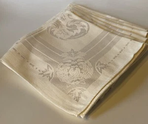 Juego de 6 servilletas de lino bonito diseño blanco roto mesa de vacaciones - Imagen 1 de 7