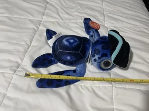 Fiesta Toys große Augen blaue Meeresschildkröte mit Piratenhut 11,5 Zoll - Bild 1 von 5