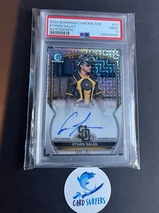 2023 Bowman Chrome Mega Box ETHAN SALAS Prospect Mojo Refractor Auto SP PSA 9 - Picture 1 of 2
