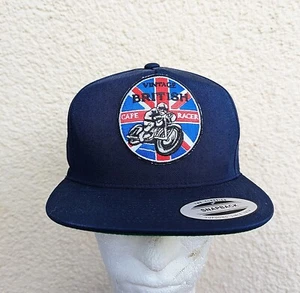 Gorra Yupoong Flex Fit Hat Café Racer Baseball Cap azul oscuro Great Britain BSA - Imagen 1 de 4