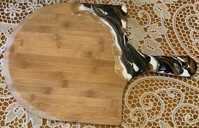 Acacia 比萨皮带玛瑙/白色/薄色丙烯酸 22x14 英寸 — 第 1/4 张图片