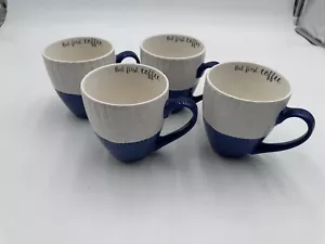 belle maison BUT FIRST COFFEE set of 4 Coffee Mugs - Picture 1 of 7