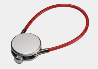  HILLMAN Cable Key Ring 5" with Lock ASSORTED COLORS Nylon Coated Cable - Image 1 of 2