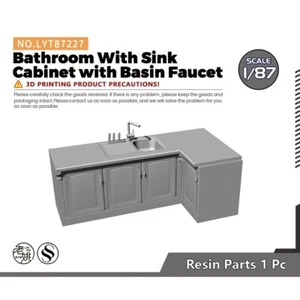 Baño de fábrica miniatura escala 1/87 HO con lavabo con grifo de lavabo - Imagen 1 de 2