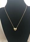 14k Yellow Gold Heart 16 Inch Necklace With Approx. 1/4 Carat Diamonds