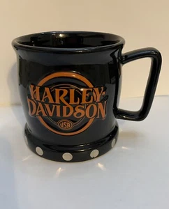 Taza de café Harley Davidson Motor Cycles negra cerámica oficial - Grupo Encore - Imagen 1 de 6