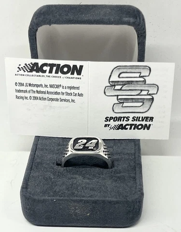 #24 Jeff Gordon / William Byron - 925 Sterling Silver Ring - Size 10 - Unisex Cover