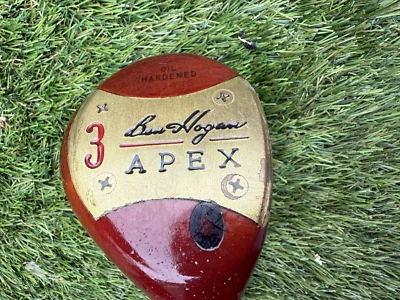 BEN HOGAN APEX 3 WOOD. WOODEN HEADED WITH APEX GOLD 4 STIFF GRAPHITE SHAFT. - Image 1 of 4