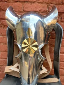Mittelalter Pferdegesichtshelm für einen Pferdekopf LARP Ritter Cosplay Helm Rüstung - Bild 1 von 8