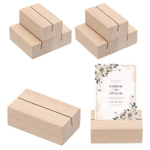 Holz Tisch Nummern Halter Ständer 2x1.2x0.8" 6Stk Foto Bild Tisch Karten Halter - Bild 1 von 7