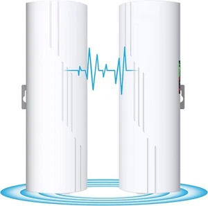 16dBi High-Gain Gigabit Wireless Bridge 5.8G WiFi Bridge Point to Point CPE 3KM - Picture 1 of 9