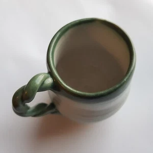 Art Studio Pottery Ceramic Coffee Tea Mug Cup twist handle vintage British - Picture 1 of 14