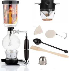 Hoffnugshween 5 tazas sifón cafetera 600 ml vidrio aspiradora filtro - nuevo en caja - Imagen 1 de 9