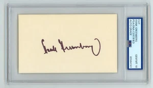 Hank Greenberg Signed Autographed 3x5 Index Card Cut PSA 10 Auto GEM Mt Tigers K - Picture 1 of 2