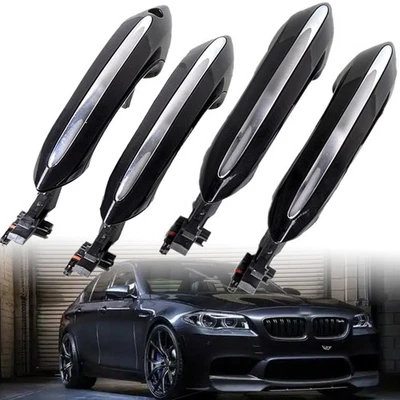 Comfort Access Exterior Door Handle Black For BMW 535i 550i 520i 528i 640i 740Li - Image 1 of 4