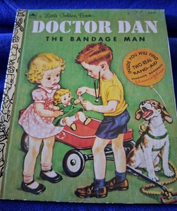 Doctor Dan the Bandage Man Golden Book w/ 2 original bandages 1977 Very Good - Bild 1 von 3
