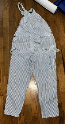 Mono con tirantes Big Mac de colección años 60 azul a rayas hecho en unión ferroviaria   Foto 1 de 4