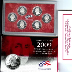 2009 District of Columbia & U S Territories Silver Proof Set - Picture 1 of 1
