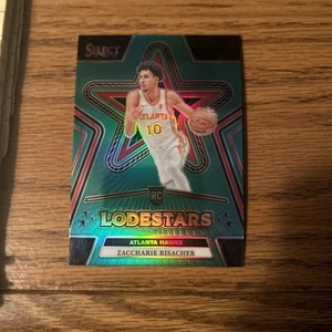 2025 Panini Select- Zaccharie Risacher Lodestars Green Prizm RC #6 - Picture 1 of 2