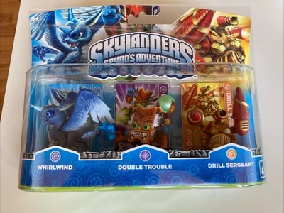 ACTIVISION Skylanders Spyro’s Adventure Figuren 3 Stück Whirlwind, Double Trouble Drill Ser