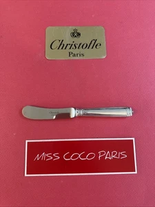 COUTEAU BEURRE  CHRISTOFLE  MALMAISON METAL ARGENTE 17 CM TRÈS BEL ETAT - Picture 1 of 9