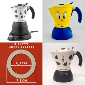 Guarnizione caffettiera italiana 2 tazze Moka Bialetti Mukka Express Tweety - Foto 1 di 2
