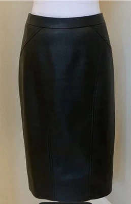 NUEVO BCBG MAXAZRIA Mujer Moda Imitación Cuero Falda Lápiz Mediana Foto 1 de 4