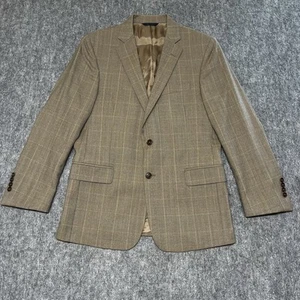 Brooks Brothers Giacca Uomo 40R Marrone Marrone Regent Fit Cappotto Sportivo a Quadri 100% Lana - Foto 1 di 17