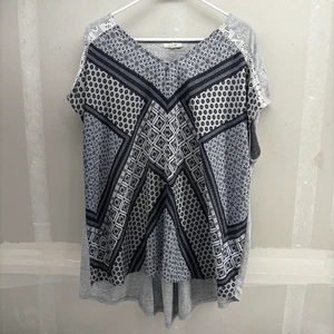 Maurices Peasant Top Womens Size 3X Geometric Circles Pattern Tribal BOHO EUC - Picture 1 of 7