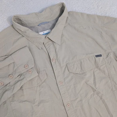 Columbia PFG Camisa para Sol de Pesca Para Hombre 2X Manga con Pestaña Enrollable Nylon Capa Bolsillos de Ventilación Foto 1 de 4