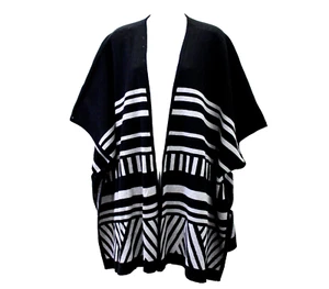 Cárdigan abierto Mossimo negro gris tejido kimono talla S/M - Imagen 1 de 9