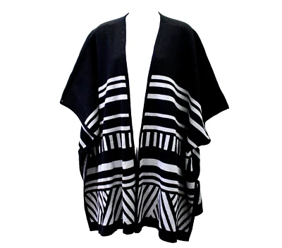 Cárdigan abierto Mossimo negro gris tejido kimono talla S/M nuevo con etiquetas Foto 1 de 4