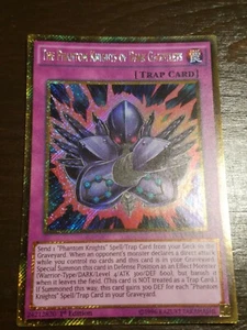The Phantom Knights of Dark Gauntlets *Gold Secret Rare* PGL3-EN016 1st Ed. NM - Picture 1 of 3