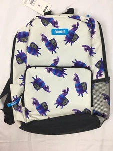 New Fortnite Backpack Cream Purple Llama Loot Pinata Pockets 17” School - Picture 1 of 4