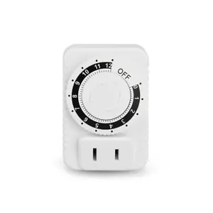 12 Hour Mechanical Timer Socket US Plug for Appliances Motorcycle Charging Timer - Bild 1 von 7