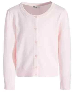 Epic Threads Solid Knit Cardigan Big Girls L Barely Pink Button Front Closure - Picture 1 of 15