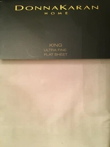 Donna Karan Home NEW King Flat Sheet Grey Gray Ultra Fine 600 Thread Count $165 - Picture 1 of 4