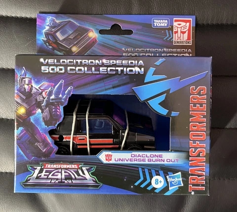 Hasbro Transformers Legacy Velocitron Diaclone 500 Deluxe Universe Burn Out Cover