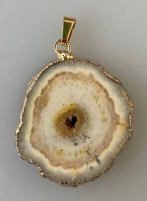 Ciondolo Collana Pietra Agata Geode - Immagine 1 di 3