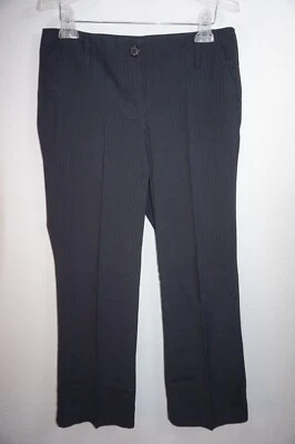 Pantalones de vestir Relativity súper oscuros azul marino a rayas pantalones para mujer talla 10P Foto 1 de 3